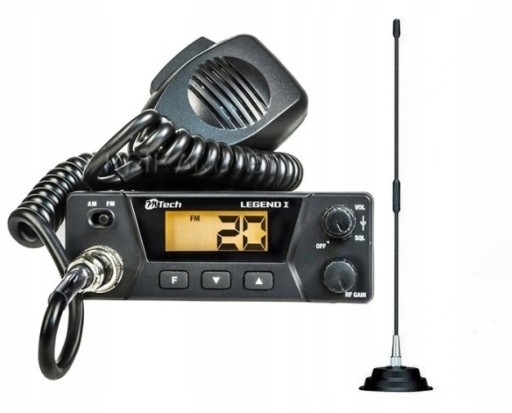 Комплект радио CB M-TECH LEGEND и + магнитная антенна 45см + штекер