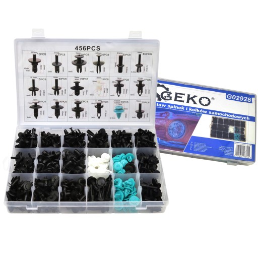 НАБОР АВТОМОБИЛЬНЫХ ЗАЖИМОВ И ШТИФТОВ 456 ШТ.