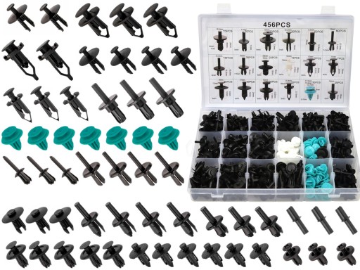 НАБІР КЛІПС, АВТОМОБІЛЬНИХ ШПИЛЬОК 456 ШТ.