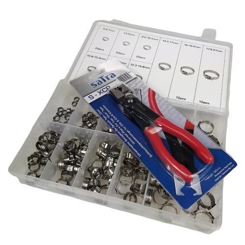 ПЛОСКОГУБЦІ + НАБІР ЗАТИСКАЧІВ З ОДНИМ ВУХОМ