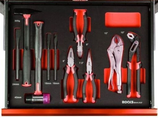 НАБІР ЩИПЦІВ І МОЛОТКА 10 ДЕТАЛЕЙ