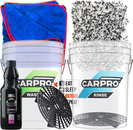 КОМПЛЕКТ КОВША ДЛЯ МЫТЬЯ АВТОМОБИЛЯ ADBL SNOWBALL ПЕРЧАТКА ПУШИСТЫЕ СЕПАРАТОРЫ 20Л