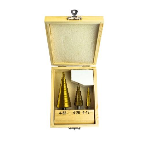 НАБОР СТУПЕНЧАТЫХ КОНИЧЕСКИХ СВЕРЛ HSS TYTAN 4–32 мм