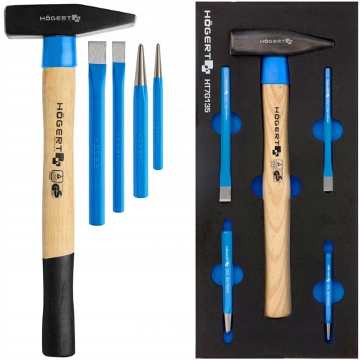 НАБІР ІНСТРУМЕНТІВ ВСТАВКА МОЛОТОК +2 МІСЦЯ +2 ФРЕЗА HOEGERT