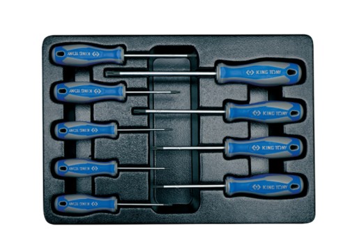 Набор отверток 9 ч. TORX 1427 T8-T40, картридж для тележки King Tony