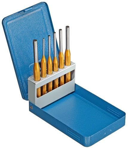 НАБОР ПУАНСОНОВ, 6 ПРЕДМЕТОВ В МЕТАЛЛИЧЕСКОЙ КОРОБКЕ ГЕДОРЕ