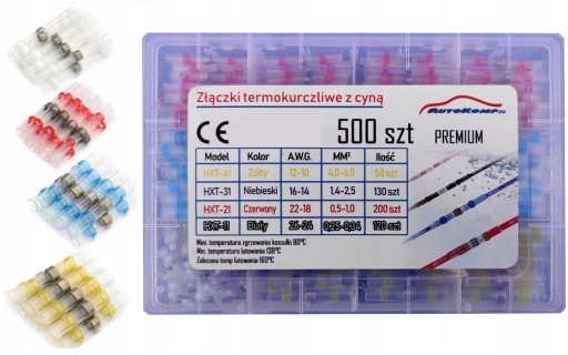 FITTING Heat SHRINK T-SHIRT WITH TIN 500 pcs