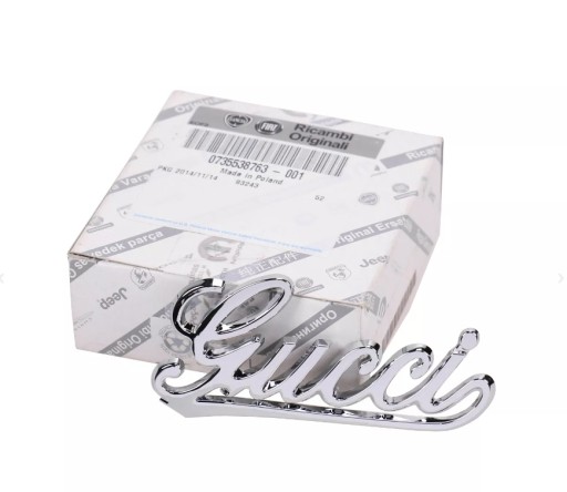 735538763 - БЕЙДЖ ЕМБЛЕМА FIAT GUCCI Fiat 500 Original 07-15