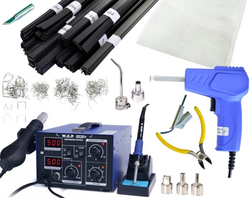 ПЛАСТИКОВИЙ СТЕПЛЕР СКОБОЗВАРЮВАЛЬНИК WEP 852D+ +6 насадок АЛЕ Mesh Binder