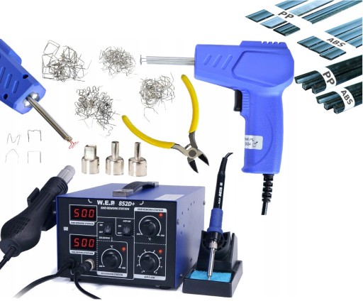 ПЛАСТИКОВИЙ СТЕПЛЕР СКОБОЗВАРЮВАЛЬНИЙ АПАРАТ WEP 852D+ +Набір пластикових 3xнасадок