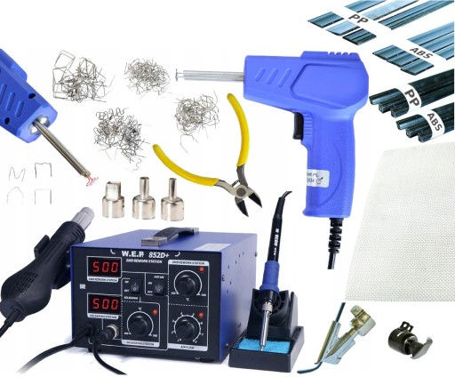 ПЛАСТИКОВИЙ СТЕПЛЕР СКОБОЗВАРЮВАЛЬНИЙ АПАРАТ WEP 852D+ Набір Матеріал Сітка Насадки