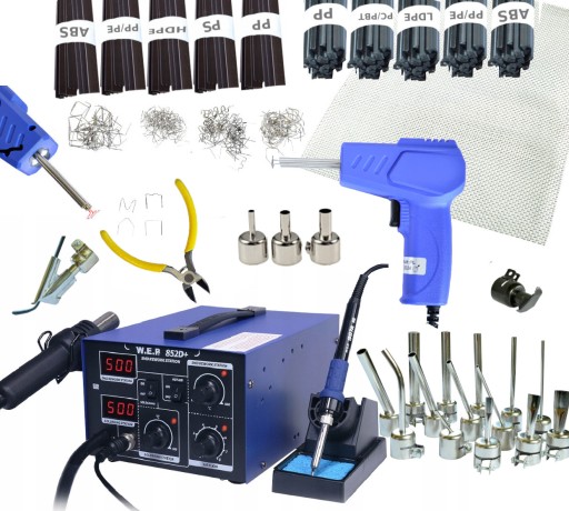 ПЛАСТИКОВЫЙ СТЕПЛЕР СТЕПЛЕР СВАРОЧНЫЙ МАШИНА WEP 852D+ Сварочный комплект
