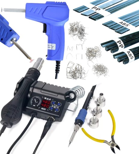 ПЛАСТИКОВИЙ СТЕПЛЕР СКОБОЗВАРЮВАЛЬНИЙ АПАРАТ WEP 882D 750 Вт + набір пластикових 3 насадок