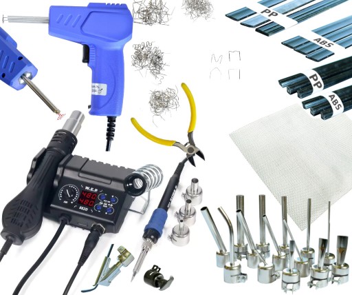 ПЛАСТИКОВИЙ СТЕПЛЕР СКОБОЗВАРЮВАЛЬНИЙ АПАРАТ WEP 882D Набір насадок для пластикової сітки