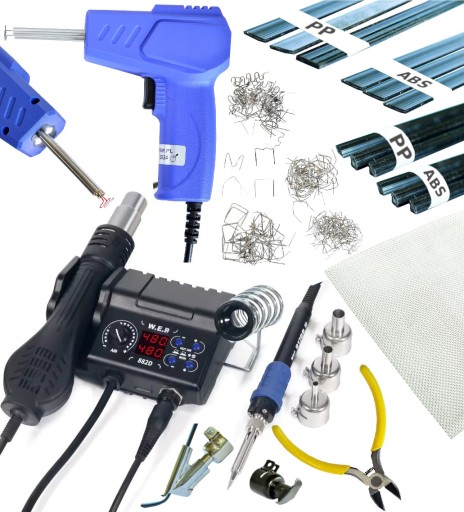 ПЛАСТИКОВИЙ СТЕПЛЕР СКОБОЗВАРЮВАЛЬНИЙ АПАРАТ WEP 882D Набір насадок для пластикової сітки