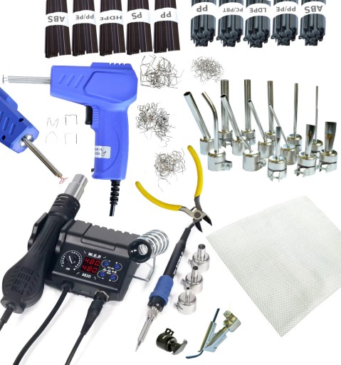 ПЛАСТИКОВИЙ СТЕПЛЕР STAPLE WELDER WEP 882D + набір для зварювання пластику