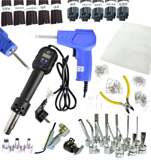 СТЕПЛЕР ПЛАСТИКОВЫЙ СКОБЕННЫЙ СВАРОЧНЫЙ СТАНОК WEP 8858-IV Насадки НО 1кг пластика