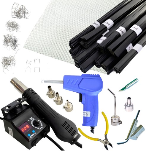 ПЛАСТИКОВИЙ СТЕПЛЕР STAPLE WELDER WEP 8858-V + 6 насадок АЛЕ Mesh Binder