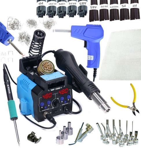 ПЛАСТИКОВИЙ СТЕПЛЕР STEPLE WELDER WEP 938BD-III + пластикова сітка з 20 насадками