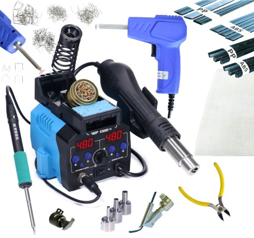 ПЛАСТИКОВЫЙ СКОБ СВАРОЧНЫЙ СТАНОК WEP 938BD-III + пластиковая сетка с 6 насадками