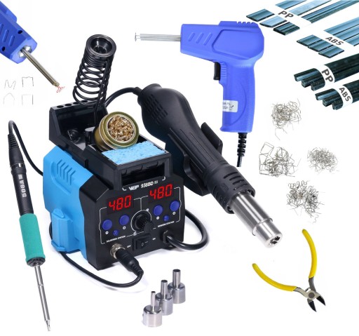 ПЛАСТИКОВЫЙ СКОБ СВАРОЧНЫЙ СТАНОК WEP 938BD-III + набор пластиковых 3х насадок