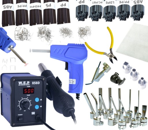 СТЕПЛЕР СШИВАЛЬНЫЙ МАШИНА СВАРОЧНЫЙ МАШИНА ДЛЯ Пластмассы HOTAIR 858D + Стартовый комплект 20 насадок