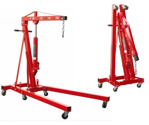 КРАН МАСТЕРСКОЙ 2Т БЫСТРЫЙ ЦИЛИНДР 2xНАСОСНЫЙ КРАН ПОДЪЕМ ДВИГАТЕЛЯ