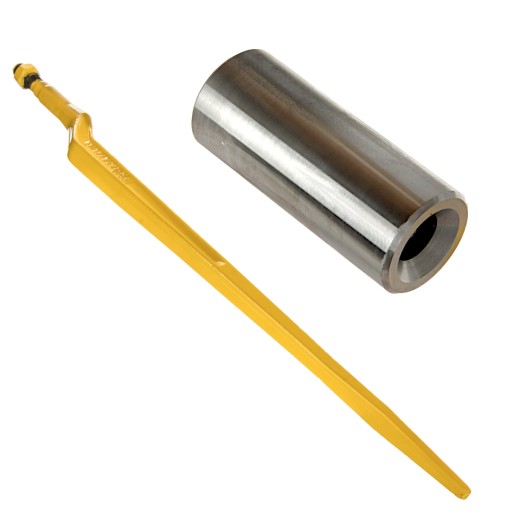 W9134-880W - Зуб навантажувача палець з 800 мм TUR + Warynski втулка