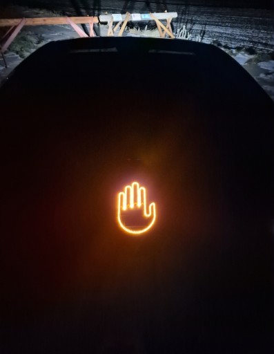 Забавний світло жестів середнього пальця лапки