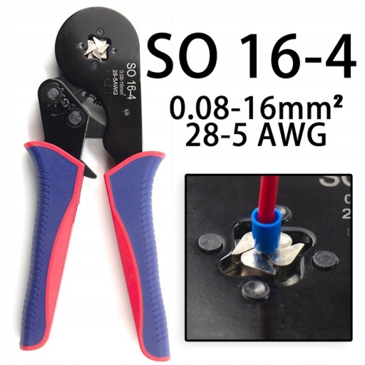 Обжимний верстат для кабельних наконечників і з'єднувачів дроту 0,08 мм2 - 16 мм2