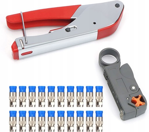 Обтиск + знімач ізоляції + 20 шт конекторів