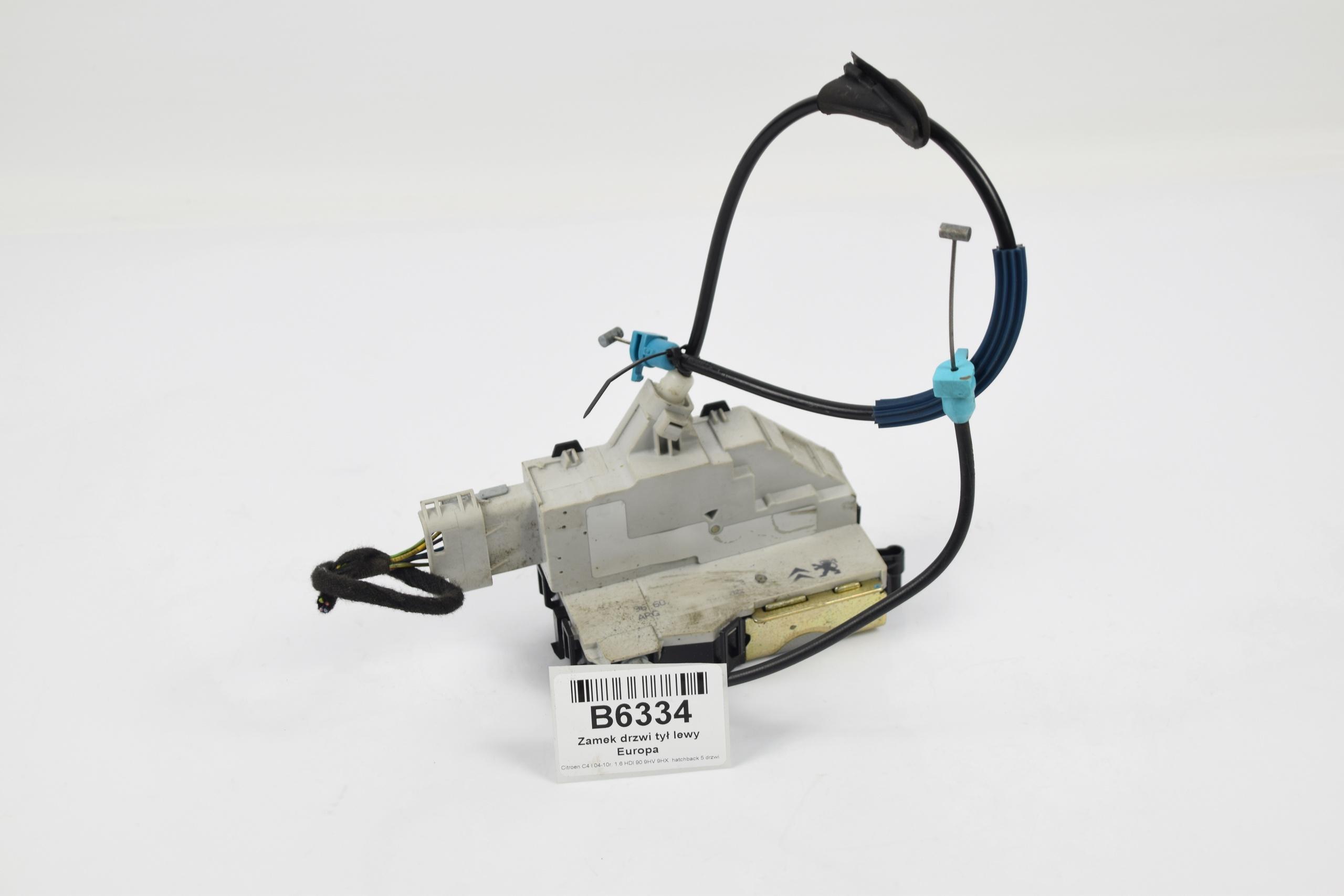 6 - Замок двері задній лівий 5 дверей Citroen C4 і 1 04