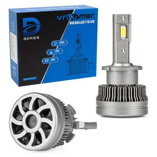 Філаментна LED лампа Vroomer D2S 55W 6000K P32d-2 біла 2 шт.