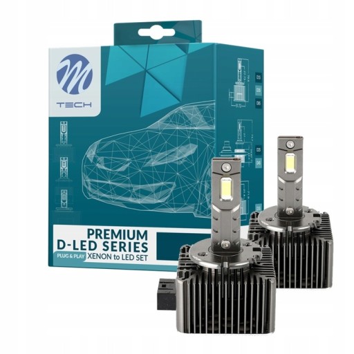 D1S Canbus LED лампочки CRYSTAL WHITE STRONG Xenon 8400lm - 2 шт.