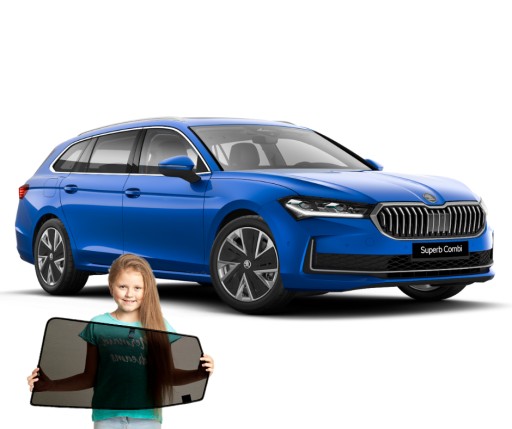 Выделенные шторки на магнитах для Skoda Superb IV 4 универсал 2023-