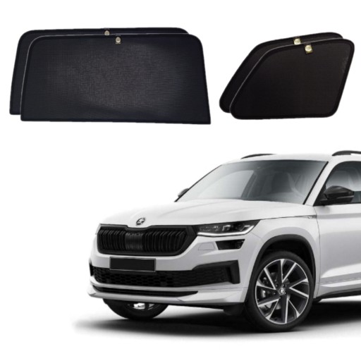 Шторы-жалюзи, посвященные Skoda Kodiaq, на окна.