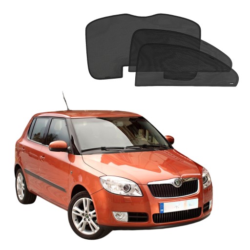 Козырьки солнцезащитные, Škoda Fabia II, 2007-2014, Хэтчбек, 3 шт.