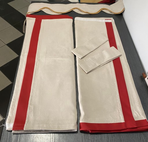 Штори Тір Тканина Антара штори, червоно-кремовий