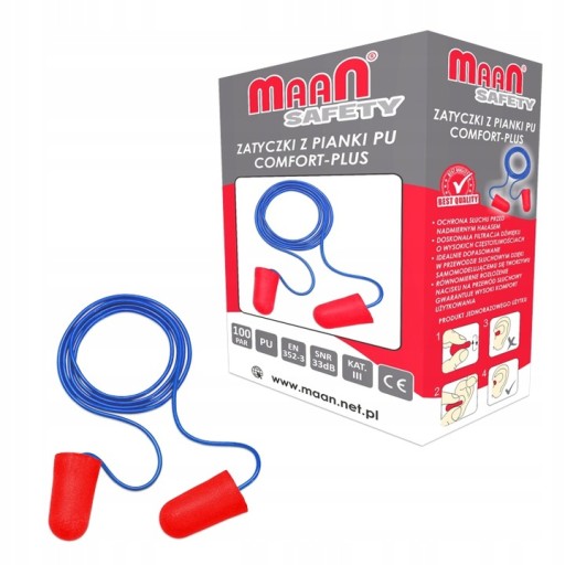 Комфортные пенопластовые беруши-плюс 100 пар