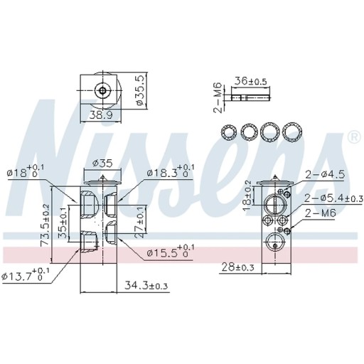 Расширительный клапан, кондиционер NISSENS 999443