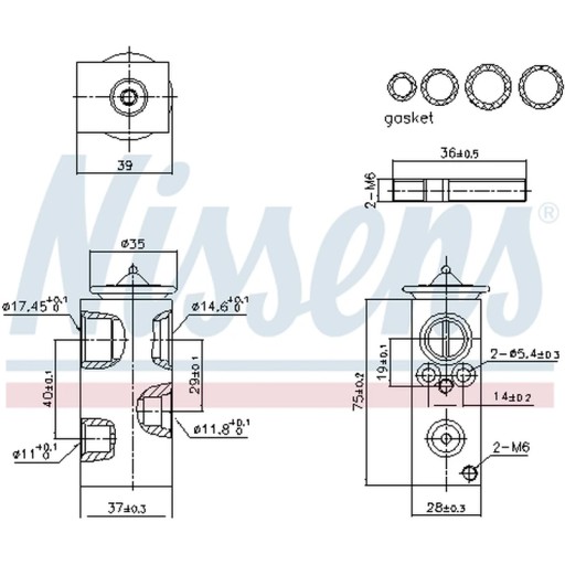 999427 - Расширительный клапан, кондиционер NISSENS