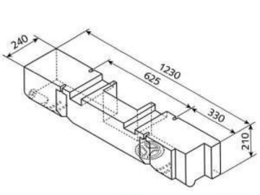 61011 - Бак для установки VW T4 (з 7 / 1990р.)