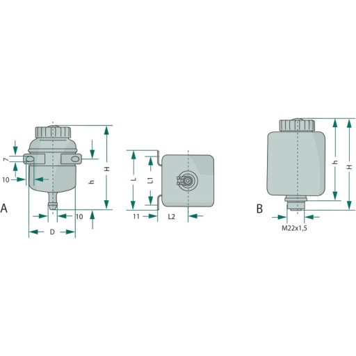 738MA0831 - Розширювальний бак 0,35 л для мінерального масла