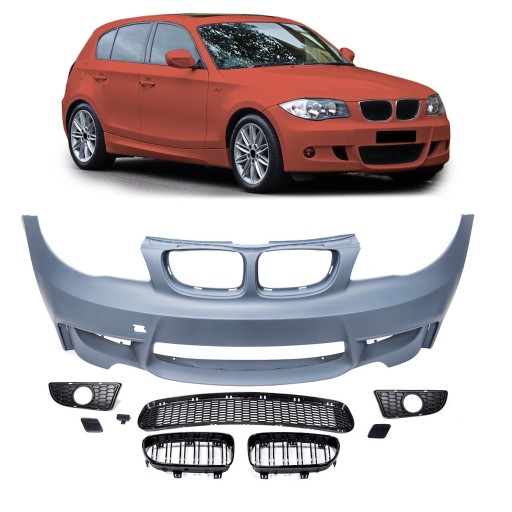 Передній бампер для BMW 1 (E81) Hatchback 2004 - 2013 M1 style