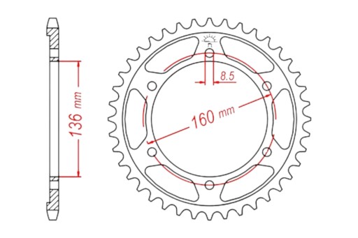 158930 - Звездочка Esjot 50-32050-40 40Z Pegaso 600