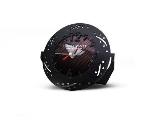 Настенные часы тормозной диск (карбон + сталь)