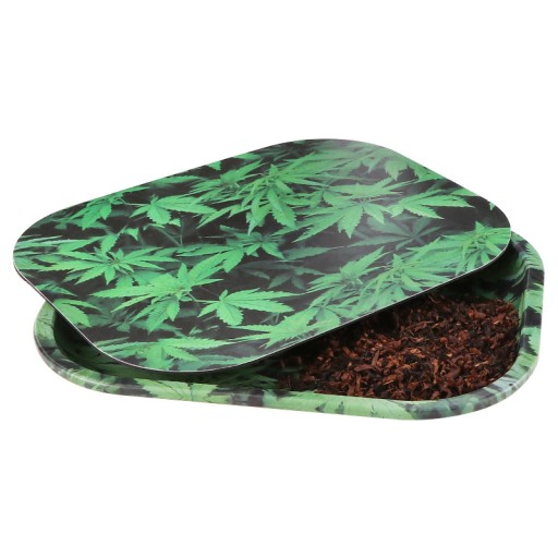 6958231797999 - Железный поднос для сигарет с кленовым листом с крышками