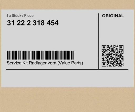 31222318454 2318454 - Набор обслуживание переднего подшипника колеса (ценные детали) MINI Cabrio R52 R50 R53