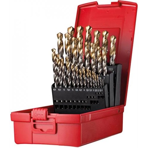 Набор сверл для кротов 1-13ммХ0,5+дрель d.open.p.g.w.A 002,118G тип N 4xD 29 предм. T