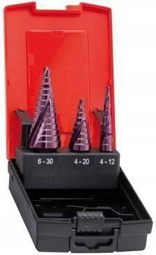 Набір ступінчастих свердел HSS TiALN, з пазом